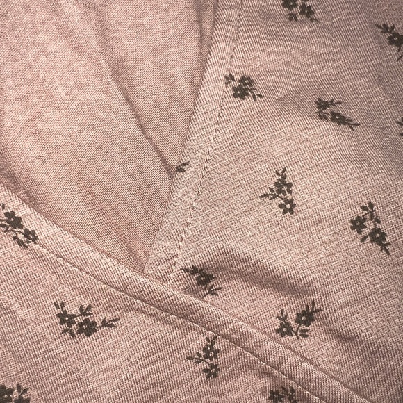 Brown Flower Wrap Top - Picture 4 of 4